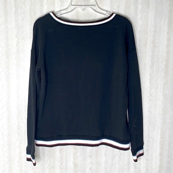 ❤️ 🆕 CABLE & GAUGE crewneck red white and blue trim Size SP - Picture 4 of 5